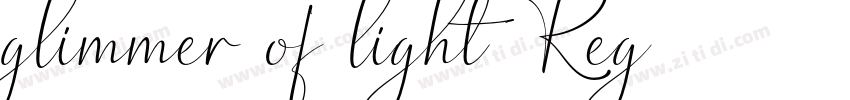 glimmer of light Reg字体转换 glimmer of light Reg字体转换